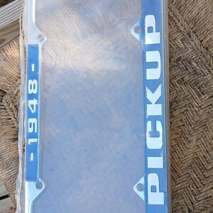 RARE  -1948-PICKUP EARLY  CAR-LICENSE PLATE FRAME-VINTAGE
